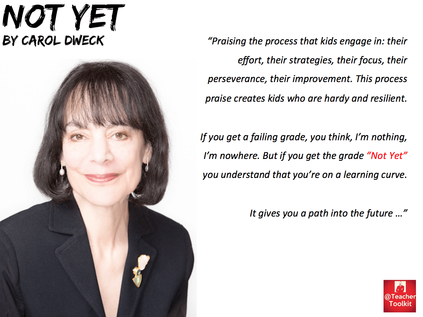 The Power of Not Yet Carol Dweck