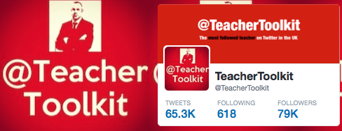 @TeacherToolkit on Twitter 79,000 followers